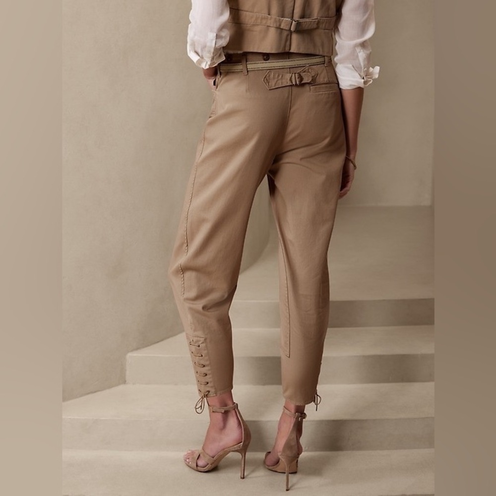 Banana Republic -Tan Button-Fly Trousers - Picture 2 of 8